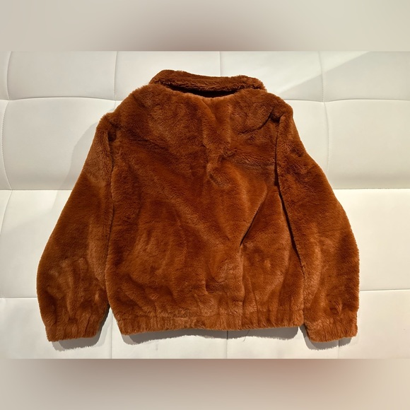 Brown Teddy Faux Fur Jacket - Picture 3 of 4